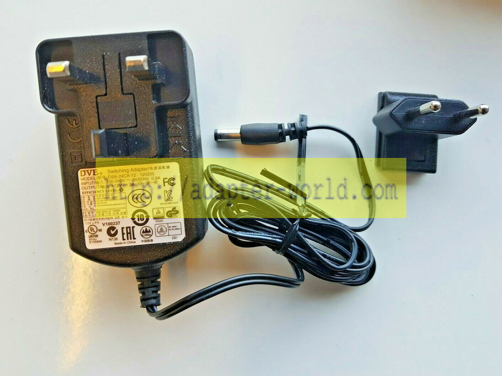 *Brand NEW*DVE DSA-24CA-12 120200 12V 2.0A SWITCHING ADAPTER POWER SUPPLY